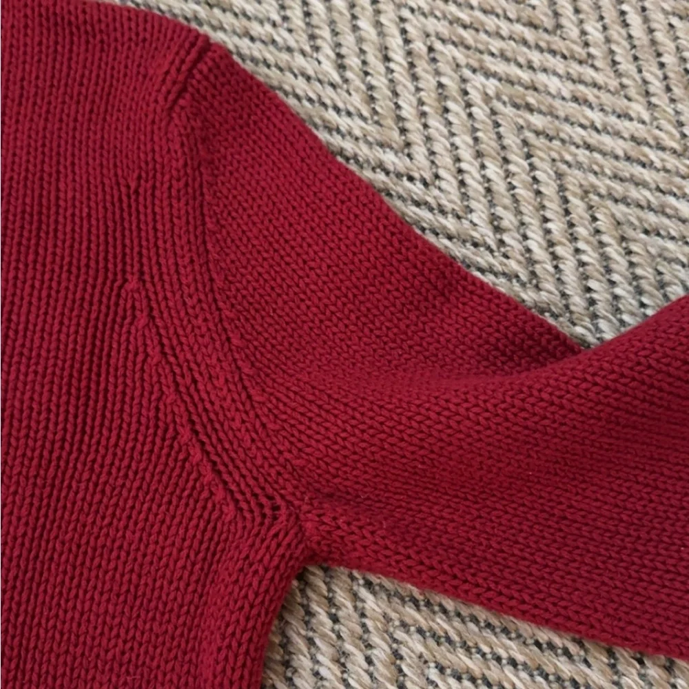 Vintage Polo Jeans Co. Ralph‎ Lauren American Flag USA Crewneck Red Knit Sweater - Picture 6 of 10